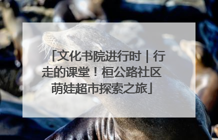 文化书院进行时｜行走的课堂！桓公路社区萌娃超市探索之旅
