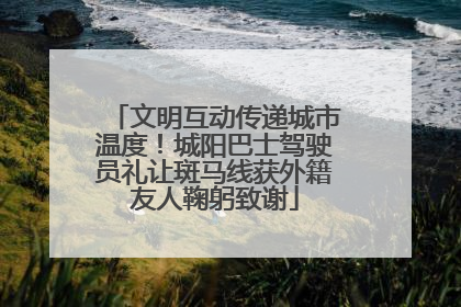 文明互动传递城市温度！城阳巴士驾驶员礼让斑马线获外籍友人鞠躬致谢