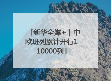 新华全媒+｜中欧班列累计开行110000列