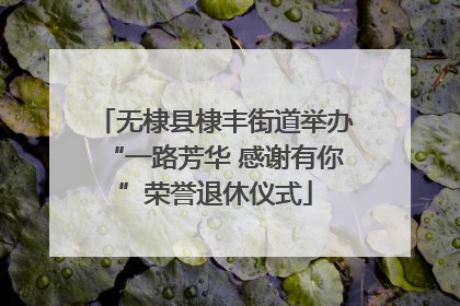 无棣县棣丰街道举办“一路芳华 感谢有你”荣誉退休仪式