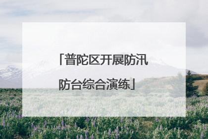 普陀区开展防汛防台综合演练