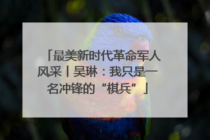 最美新时代革命军人风采丨吴琳：我只是一名冲锋的“棋兵”