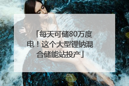 每天可储80万度电！这个大型锂钠混合储能站投产