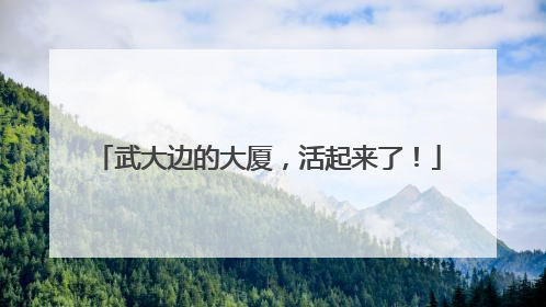 武大边的大厦，活起来了！