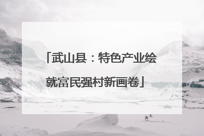 武山县：特色产业绘就富民强村新画卷