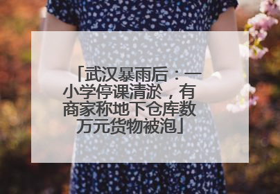 武汉暴雨后：一小学停课清淤，有商家称地下仓库数万元货物被泡