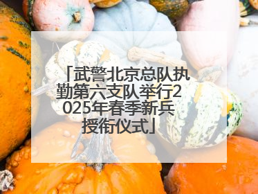 武警北京总队执勤第六支队举行2025年春季新兵授衔仪式
