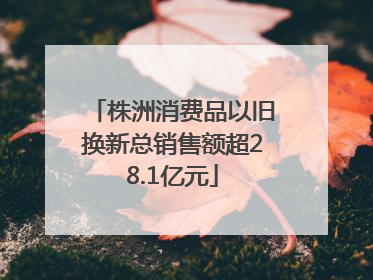 株洲消费品以旧换新总销售额超28.1亿元