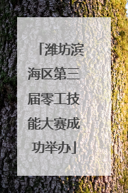 潍坊滨海区第三届零工技能大赛成功举办