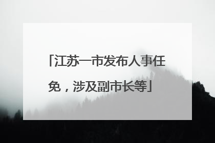 江苏一市发布人事任免，涉及副市长等