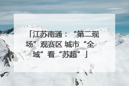 江苏南通：“第二现场”观赛区 城市“全域”看“苏超”
