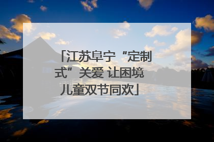 江苏阜宁“定制式”关爱 让困境儿童双节同欢