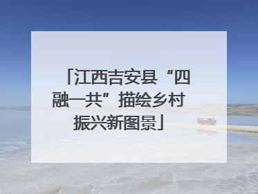 江西吉安县“四融一共”描绘乡村振兴新图景