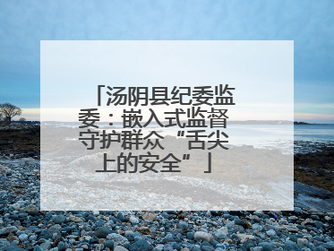 汤阴县纪委监委：嵌入式监督守护群众“舌尖上的安全”