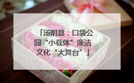 汤阴县：口袋公园“小载体”廉洁文化“大舞台”