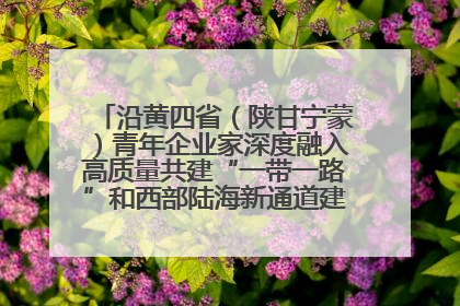 沿黄四省（陕甘宁蒙）青年企业家深度融入高质量共建“一带一路”和西部陆海新通道建设战略合作交流会在甘肃兰州召开