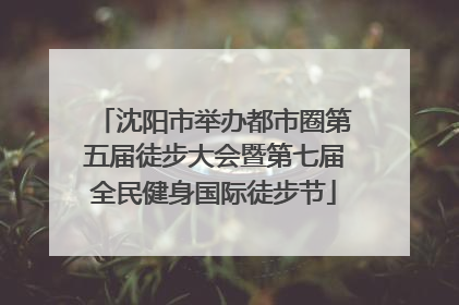 沈阳市举办都市圈第五届徒步大会暨第七届全民健身国际徒步节