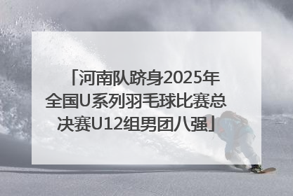河南队跻身2025年全国U系列羽毛球比赛总决赛U12组男团八强