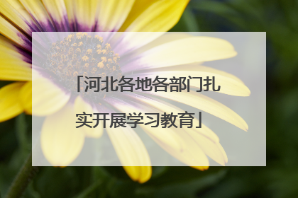 河北各地各部门扎实开展学习教育