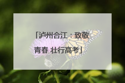 泸州合江：致敬青春 壮行高考