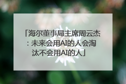 海尔董事局主席周云杰：未来会用AI的人会淘汰不会用AI的人