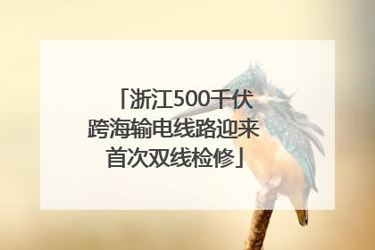 浙江500千伏跨海输电线路迎来首次双线检修