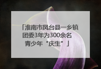 淮南市凤台县一乡镇团委3年为300余名青少年“庆生”