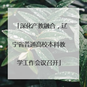 深化产教融合，辽宁省普通高校本科教学工作会议召开