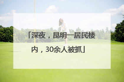 深夜，昆明一居民楼内，30余人被抓