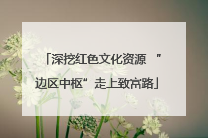 深挖红色文化资源 “边区中枢”走上致富路
