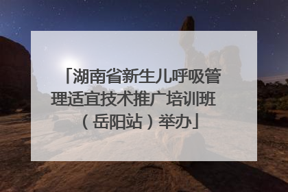 湖南省新生儿呼吸管理适宜技术推广培训班（岳阳站）举办