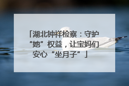 湖北钟祥检察：守护“她”权益，让宝妈们安心“坐月子”