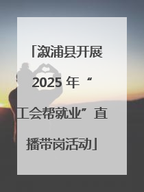溆浦县开展 2025 年“工会帮就业”直播带岗活动