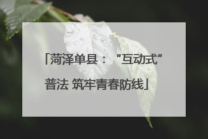 菏泽单县：“互动式”普法 筑牢青春防线