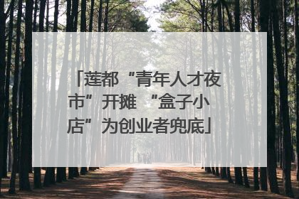 莲都“青年人才夜市”开摊 “盒子小店”为创业者兜底