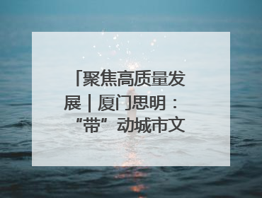 聚焦高质量发展｜厦门思明：“带”动城市文明新图景