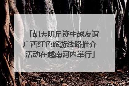 胡志明足迹中越友谊广西红色旅游线路推介活动在越南河内举行