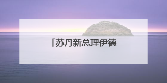 苏丹新总理伊德里斯宣誓就职