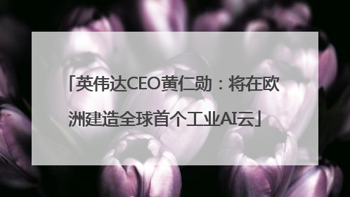 英伟达CEO黄仁勋：将在欧洲建造全球首个工业AI云