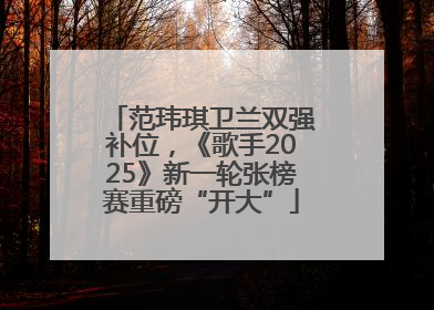 范玮琪卫兰双强补位，《歌手2025》新一轮张榜赛重磅“开大”