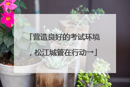 营造良好的考试环境，松江城管在行动→