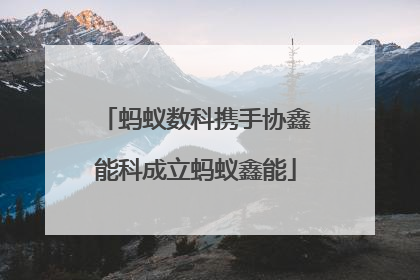 蚂蚁数科携手协鑫能科成立蚂蚁鑫能