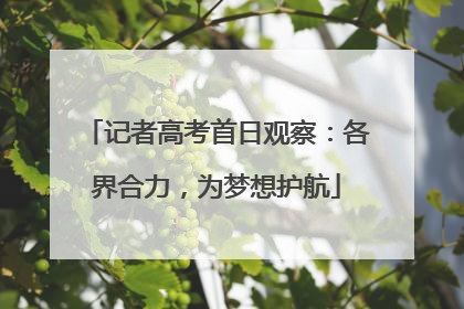 记者高考首日观察：各界合力，为梦想护航