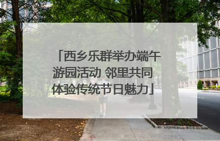 西乡乐群举办端午游园活动 邻里共同体验传统节日魅力