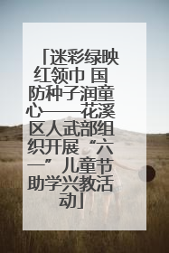 迷彩绿映红领巾 国防种子润童心——花溪区人武部组织开展“六一”儿童节助学兴教活动