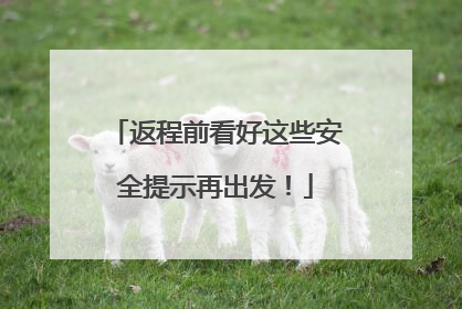 返程前看好这些安全提示再出发！