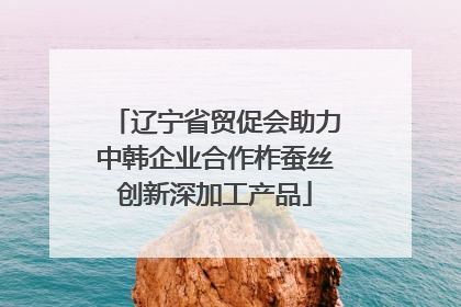 辽宁省贸促会助力中韩企业合作柞蚕丝创新深加工产品