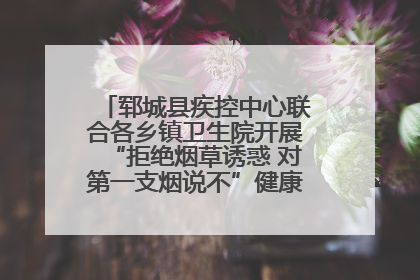 郓城县疾控中心联合各乡镇卫生院开展“拒绝烟草诱惑 对第一支烟说不”健康教育宣传活动