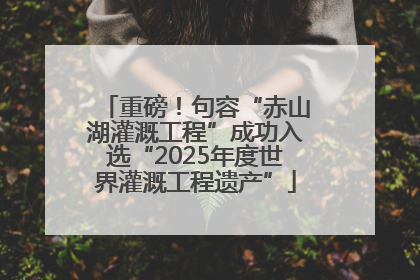 重磅！句容“赤山湖灌溉工程”成功入选“2025年度世界灌溉工程遗产”