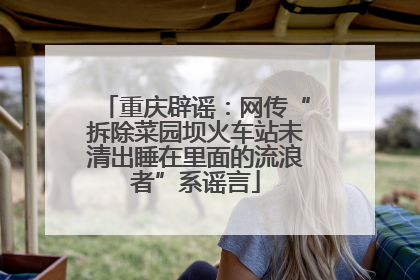 重庆辟谣：网传“拆除菜园坝火车站未清出睡在里面的流浪者”系谣言